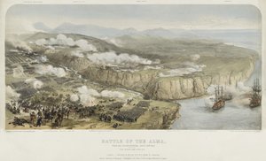 Bitva u Almy z francouzské pozice 20. září 1854, publikoval William Tegg and Company, 1854 od Andrew Maclane